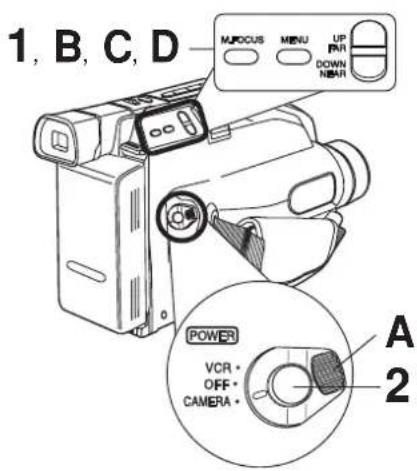 PANASONIC Palmcorder PVL354 - Affichages au viseur/écran DCL - 1