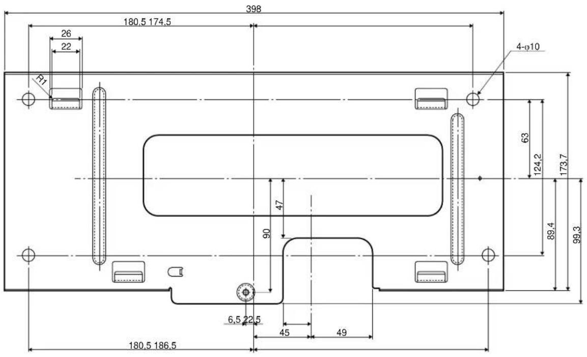 PANASONIC BMET500 - COTES DE LA PLATINE DE FIXATION D'INSTALLATION - 1
