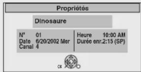 PANASONIC DMREZ28 - Propriétés d'enregistrement - 3