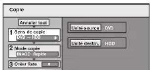 PANASONIC DMREX81 - Appuyez sur [▲, ▼] pour sélectionner "Copie Avancée." puis appuyez sur [OK]. - 1