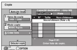 PANASONIC DMREX81 - Inscrire des fichiers MP3 pour la copie. - 1