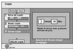 PANASONIC DMREX81 - ■ Réglages de copie en fonction de la durée définie - 1
