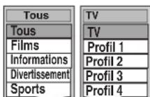PANASONIC DMREX81 - Sélection du programme à partir du type de programme désiré ou du profil - 1