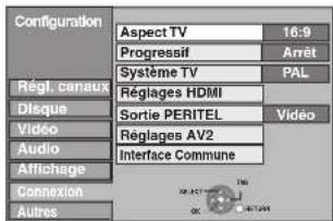 PANASONIC DMREX81 - ÉTAPE 3 Réglages de la réception de canaux et réglages format du téléviseur - 10
