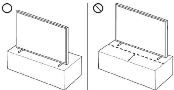 SAMSUNG The Frame UE65LS03NAUXXU - Precautions when installing the TV with a stand - 1