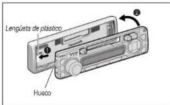Lengüeta de plástico ① ② Huaco