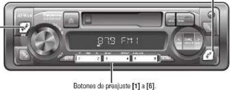 879 PM Botones de preajuste [1] a [6]