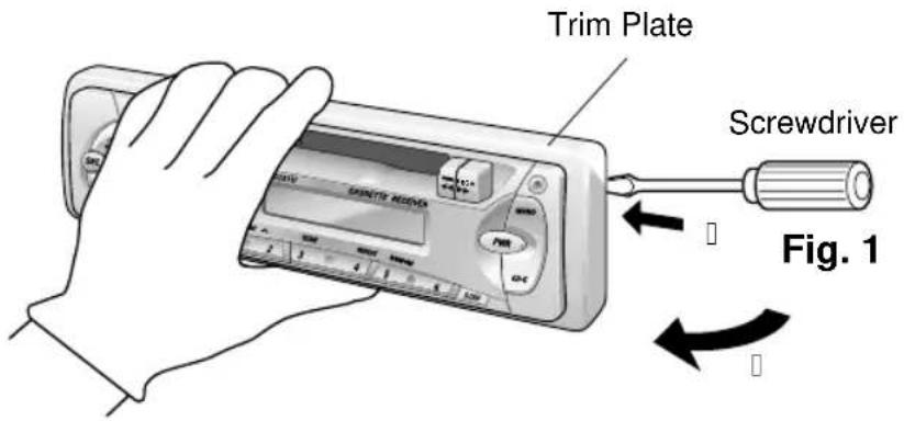 PANASONIC CQRG131U - Installation Guide continued To Remove the Unit - 1
