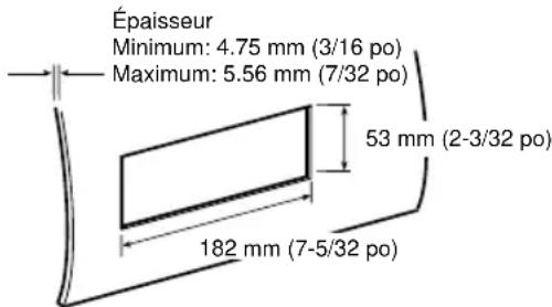 PANASONIC CQRG131U - Dégagement requis dans le tableau de bord - 1