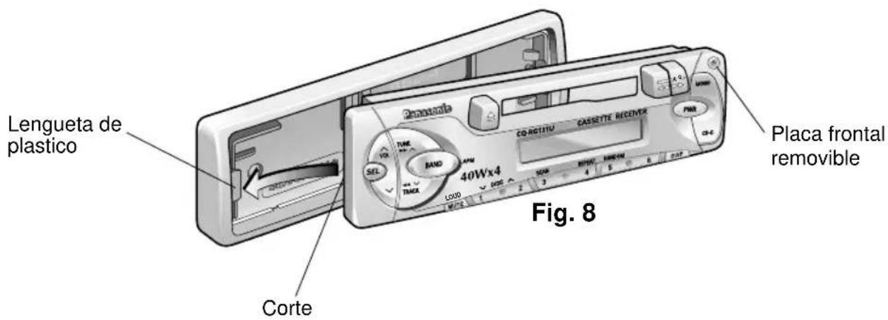 PANASONIC CQRG131U - Cómo Instalar la Placa Frontal Removable - 1