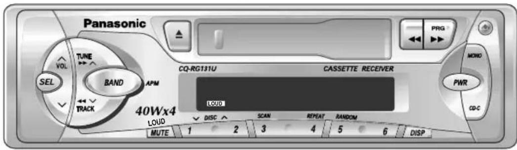 PANASONIC CQRG131U - Operación baja del tocacintas de cassette - 1