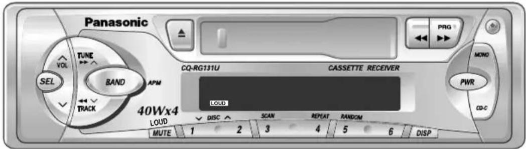 PANASONIC CQRG131U - Interrupteur et commandes de réglage de la sonorité - 1