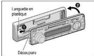 PANASONIC CQR253U - Installer la plaque de façade amovible - 1