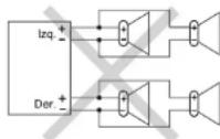 PANASONIC CQR253U - Conexiones de los altavoces - 4