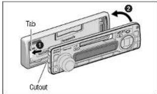 PANASONIC CQR253U - Install Removable Face Plate - 1