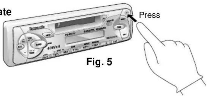 PANASONIC CQR221U - To Remove the Removable Face Plate - 1