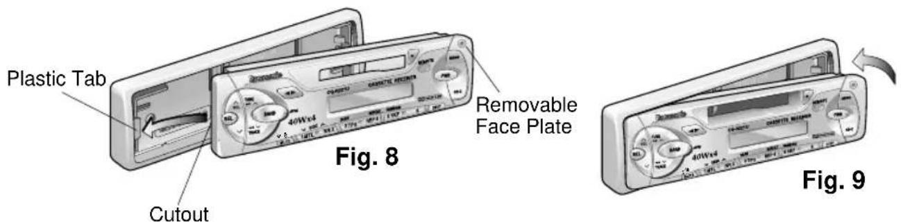 PANASONIC CQR221U - To install the Removable Face Plate - 1