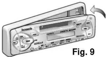 PANASONIC CQR221U - Cómo Instalar la Placa Frontal Removable - 2