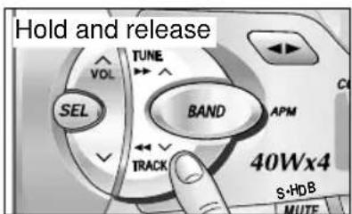 PANASONIC CQR221U - Selecting a Track - 1