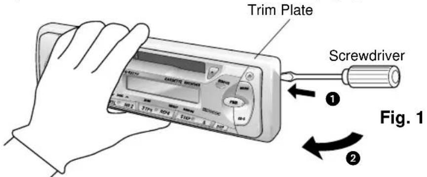 PANASONIC CQR221U - Installation Guide continued To Remove the Unit - 1