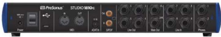 PRESONUS Studio 1810c - Connexions de la face arrière - 2