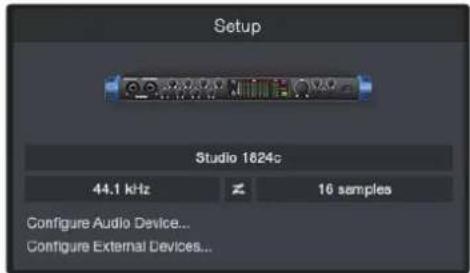 PRESONUS Studio 1824c - Configuration des interfaces audio - 1