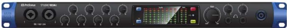 PRESONUS Studio 1824c - Connexions et commandes de la face avant - 1