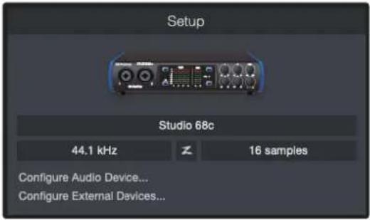 PRESONUS Studio 68c - Configuration des interfaces audio - 1
