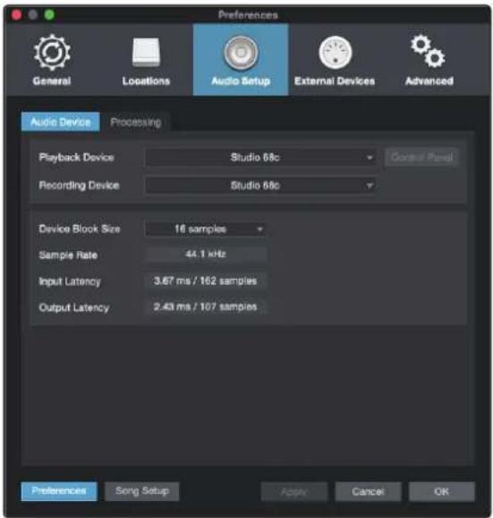 PRESONUS Studio 68c - Configuration des interfaces audio - 2