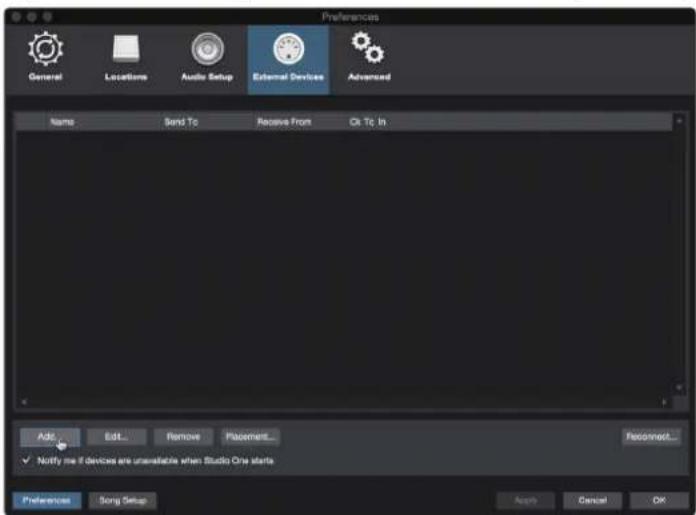 PRESONUS Studio 68c - Configuration d'un clavier de commande MIDI externe depuis la page d'accueil - 2