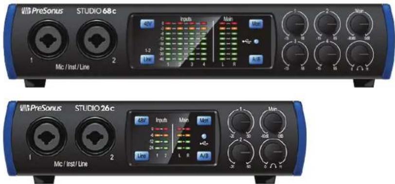 PRESONUS Studio 68c - Connexions de la face avant - 1