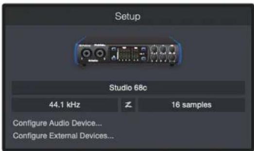 PRESONUS Studio 68c - Configuration d'un clavier de commande MIDI externe depuis la page d'accueil - 1