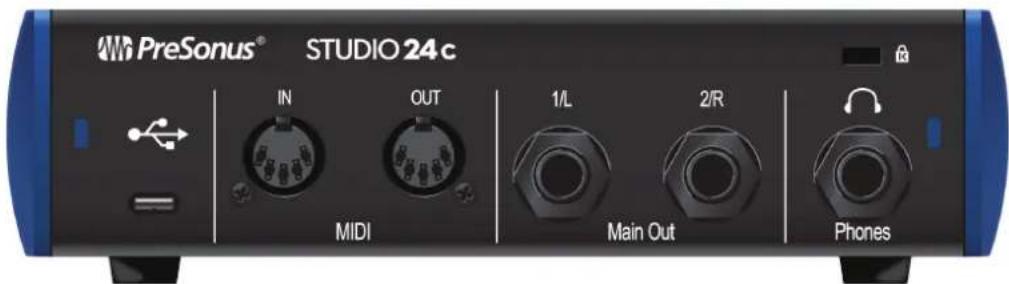 PRESONUS Studio 24c - Connexions de la face arrriere - 1