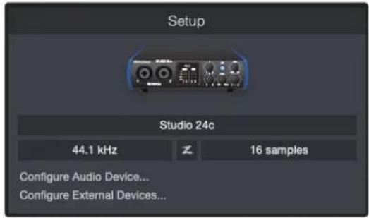 PRESONUS Studio 24c - Configuration des interfaces audio - 1