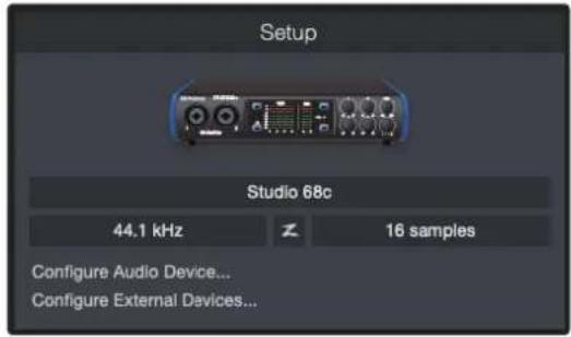 PRESONUS Studio 26c - Configuration des interfaces audio - 1