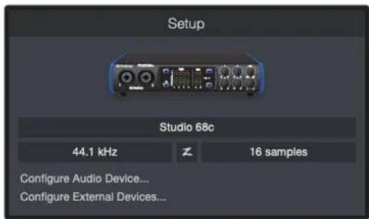 PRESONUS Studio 26c - Configuration d'un clavier de commande MIDI externe depuis la page d'accueil - 1