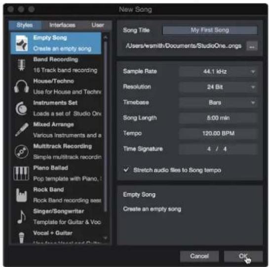 PRESONUS Studio 26c - Création d'un nouveau morceau - 2