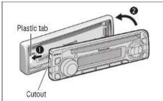 PANASONIC CQDPX153U - Install Removable Face Plate - 1