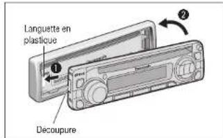 PANASONIC CQDPX153U - Installer la plaque de facade amovible - 1