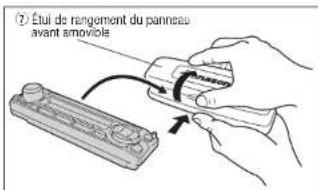 PANASONIC CQDPX153U - Mettre la plaque de facade amovible dans I'etui - 1