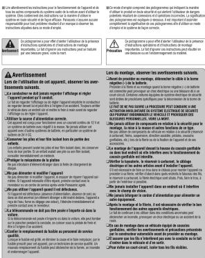 PANASONIC CQC1401U - Informations sur la sécurité - 1