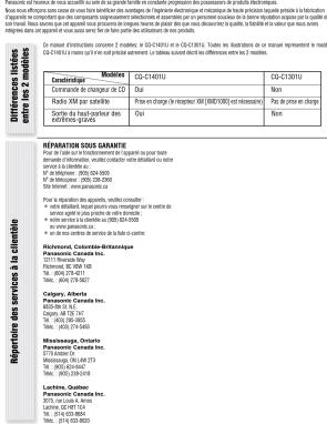 PANASONIC CQC1401U - Avant de dire ces instructions - 1