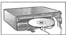 PANASONIC CNDV2300N - Introduisez le disque de carte en orientant la face imprimée vers le haut et fermez le couvercle frontal en le poussant vers le haut. - 1