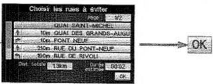 PANASONIC CNDV2300N - Selectionnez les rues à éviter. - 1
