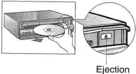 PANASONIC CNDV2300N - Faites glisser le couvercle frontal et appuyez sur (ejection). - 1