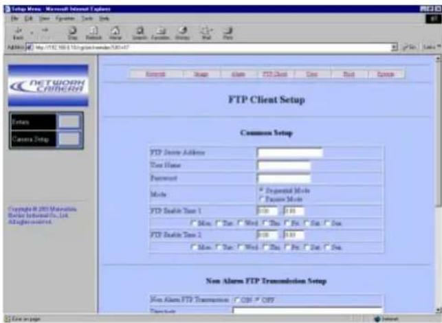 PANASONIC WVNP472 - ■ Configuration de client FTP - 1