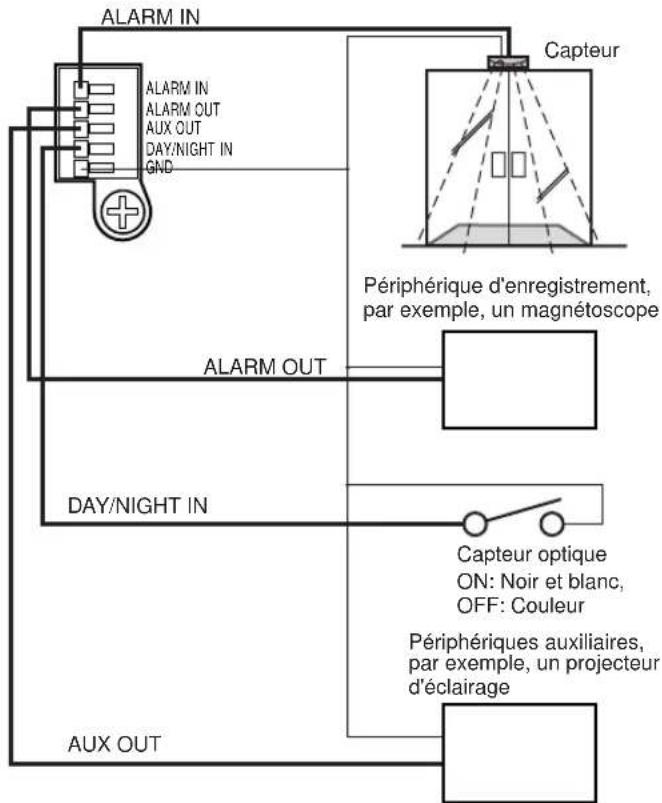 PANASONIC WVNP472 - Connexions aux bornes de commande - 1