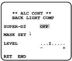 PANASONIC WVNP472 - 2-2. Mode ALC fonction SUPER-D2 désactivée et mode ELC - 1