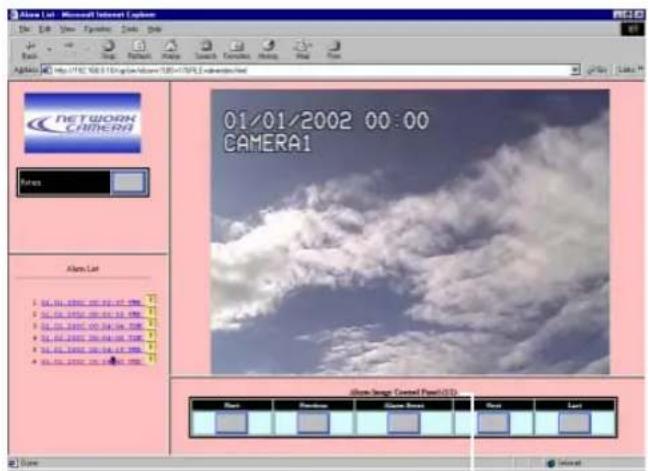 PANASONIC WVNP472 - ■ Verification des images d'alarme - 3