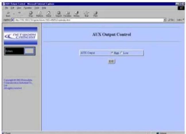 PANASONIC WVNP472 - - Contrôle de sortie auxiliaire - 1